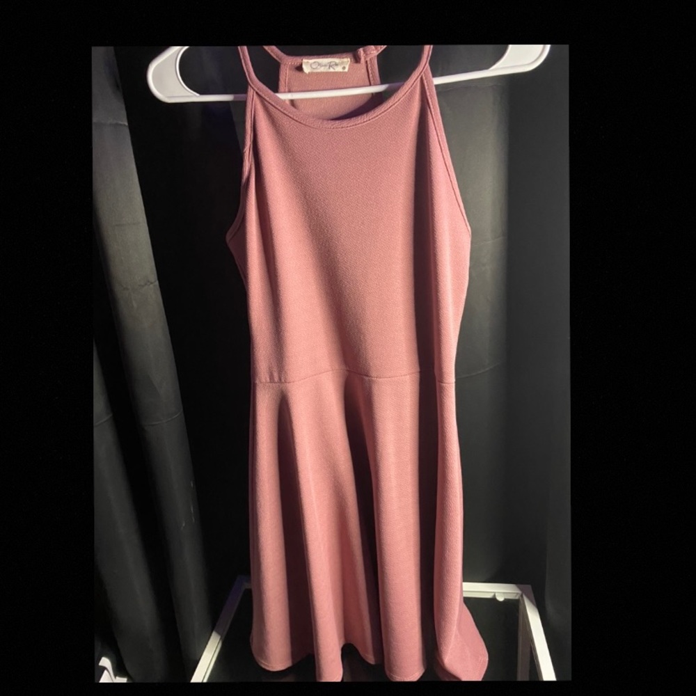 Pastel Pink Sleeveless Dress (Knee length)